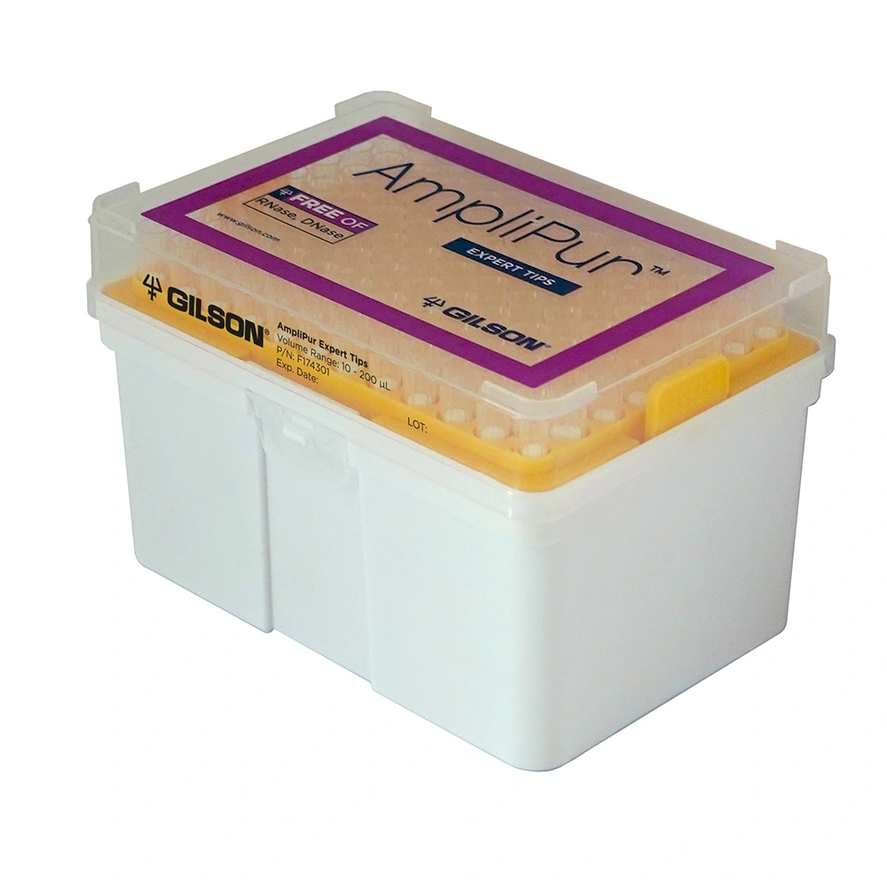 Gilson 37-807 Amplipur Expert Tips FT200, Racked, Sterile (F174301), 10 x 96 Tips/Unit Primary Image