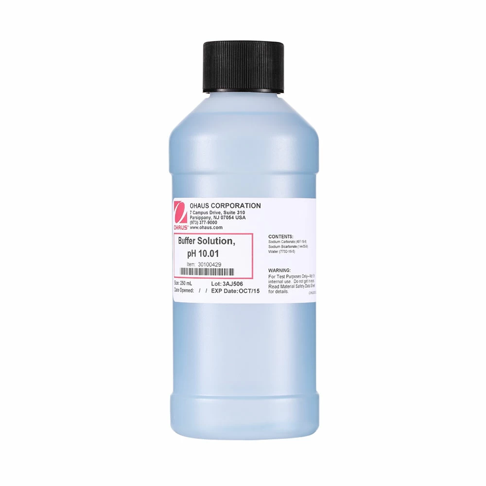 OHAUS 30100429 pH Buffer Solution, pH 10.01, 1 x 250ml Bottle/Unit primary image