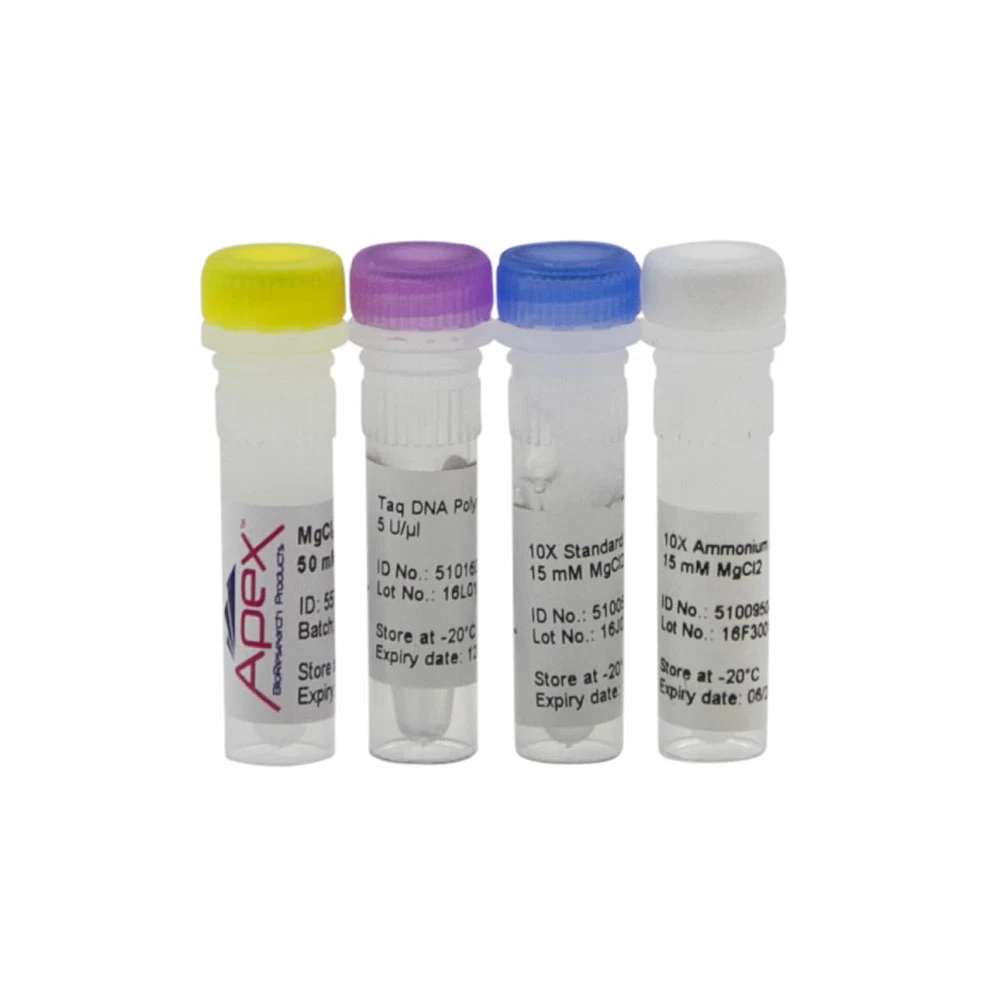 Apex Bioresearch Products 42-802B1 Apex Taq, 5,000Units, 5u/ul, 10X Standard & NH4 Buffers, 10 x 500u/Unit primary image