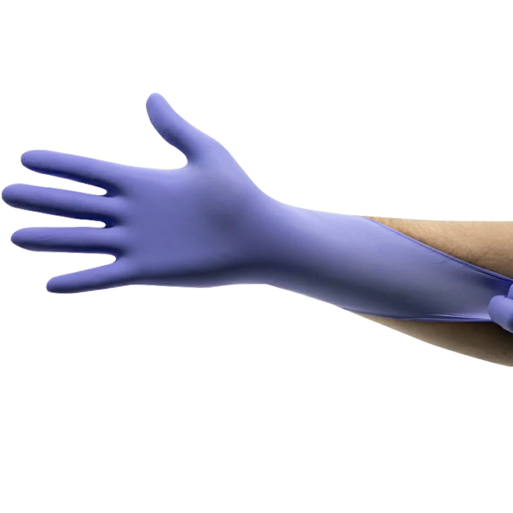 Noble Products Low Dermatitis Potential Nitrile Blue Exam Grade 4 Mil  Textured Gloves - Medium - 1000/Case