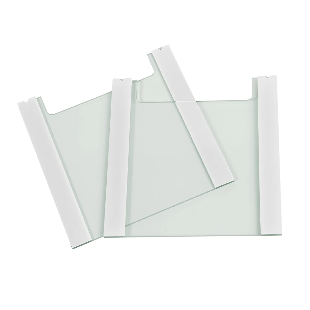 Genesee Scientific 45-108NG Notched Glass Plate, 10 x 10cm, with 1mm Bonded Spacers, 2 Plates/Unit primary image