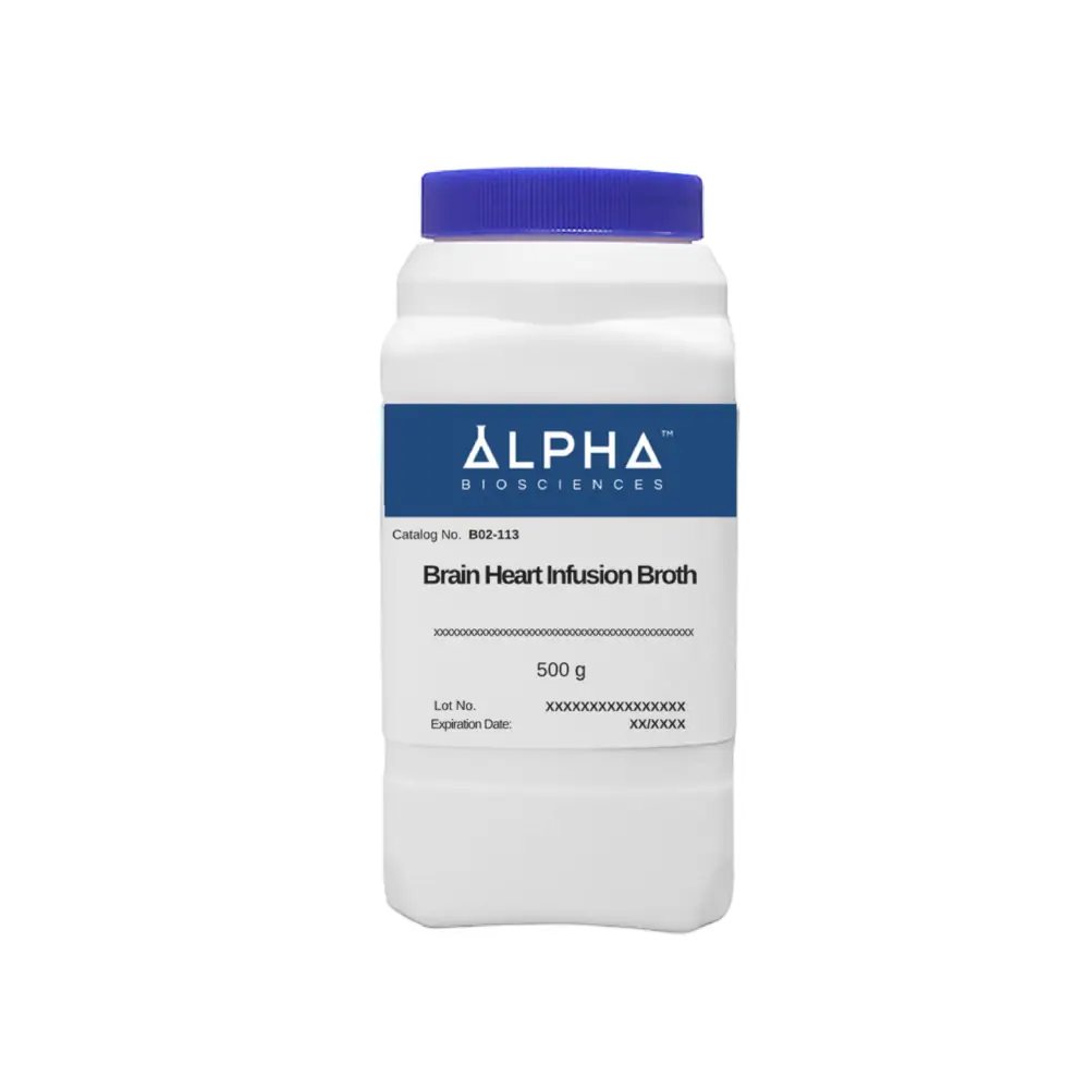 Alpha Biosciences B02-113-2kg Brain Heart Infusion Broth (B02-113) , Alpha Biosciences, 2kg/Unit Primary Image