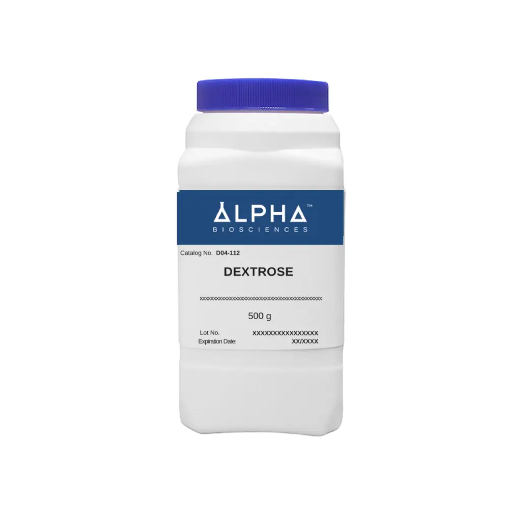 Alpha Biosciences D04-113-500g Dextrose (D04-113), Alpha Biosciences, 500g/Unit Primary Image
