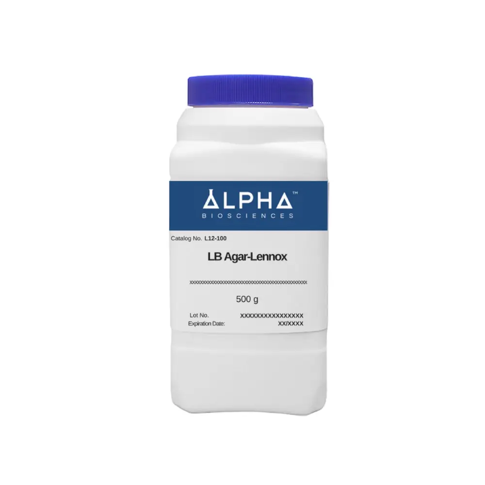 Alpha Biosciences L12-100-500g LB Agar - Lennox Lb Agar (L12-100), Alpha Biosciences, 500g/Unit Primary Image