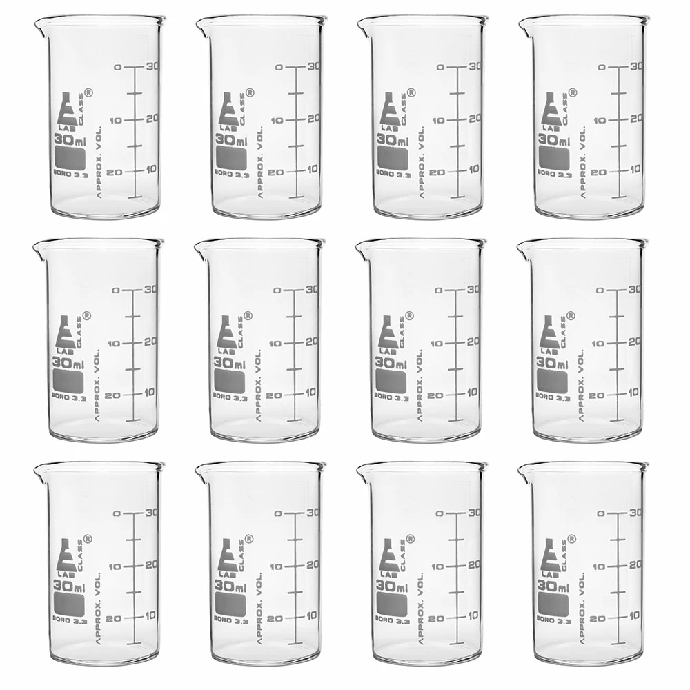 Eisco CH0124A30PK12,  Low Form, 12 Beakers/Unit primary image