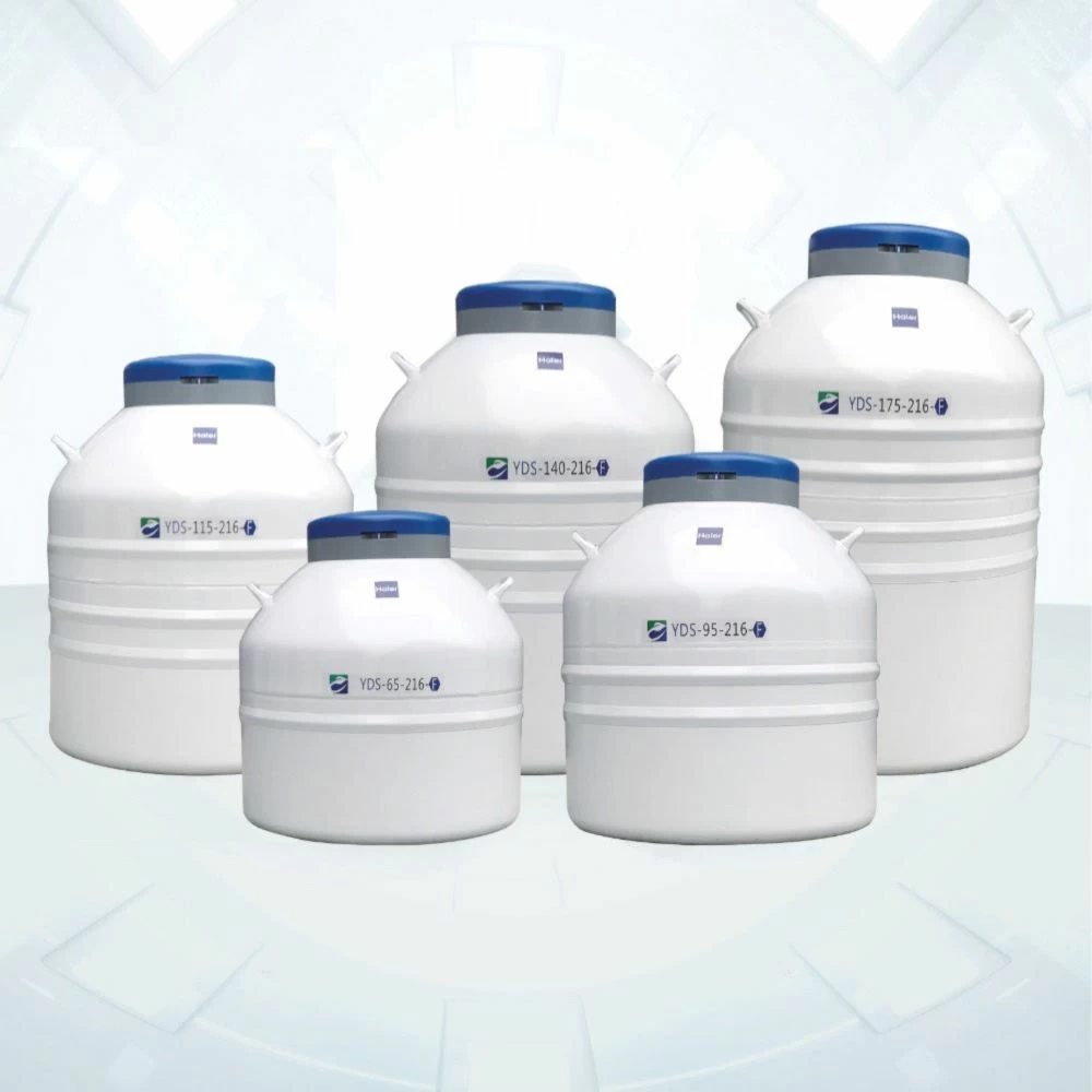 Haier Biomedical YDS-65-216-F Liquid Nitrogen Tank 65L, 216mm Opening, 6 Racks Included, 1 Canister/Unit primary image