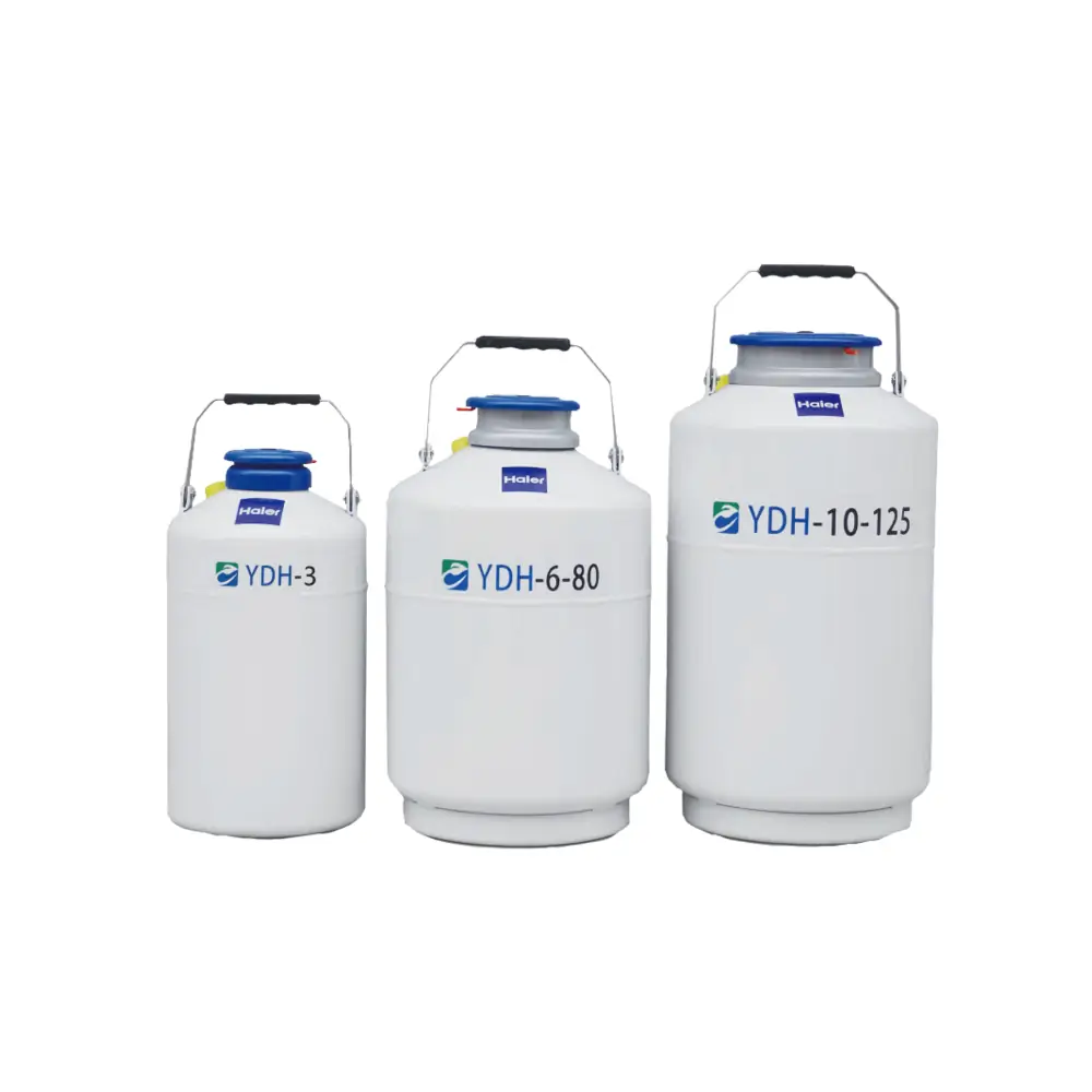 Haier Biomedical YDH-25-216-F Liquid Nitrogen Dryshipper Tank 25L, 216mm Opening, 1 Rack Included, 1 Canister/Unit primary image