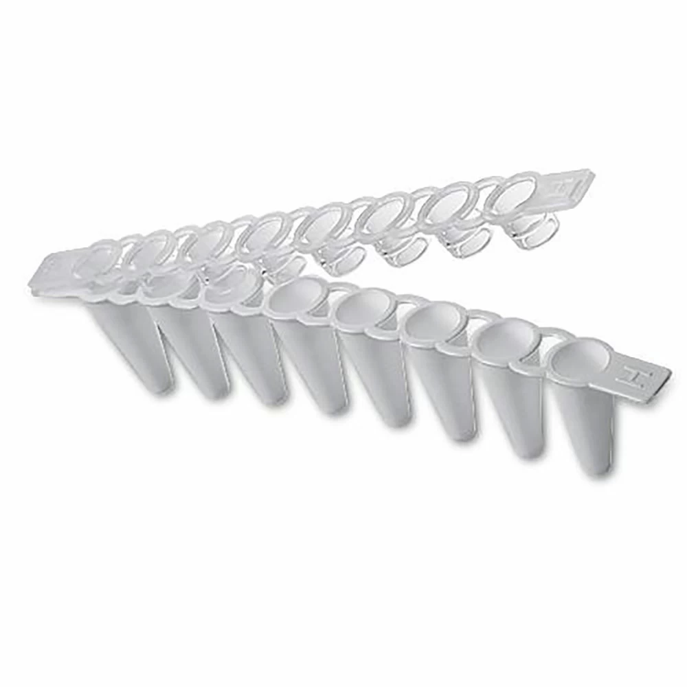 Eppendorf 951022109 Real-Time PCR Strips & Caps, Masterclear, 10 x 12 Strips/Unit primary image