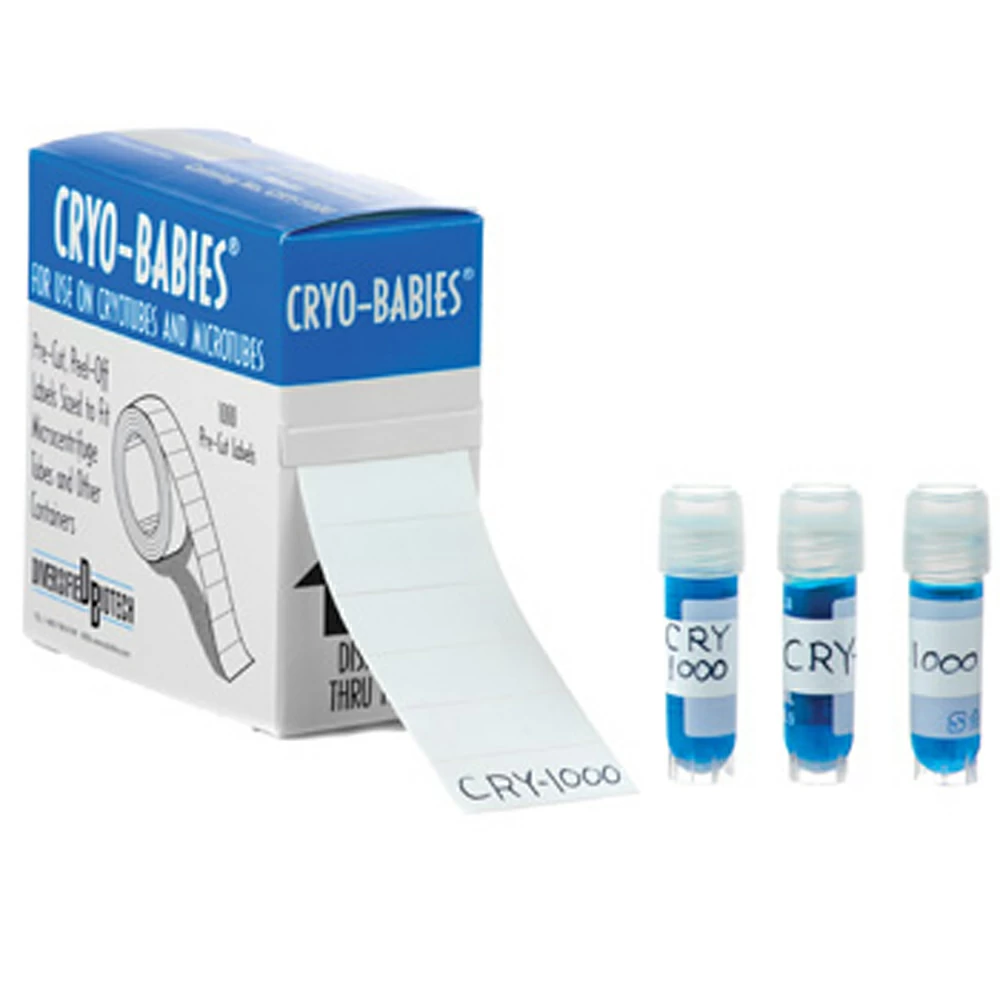 Diversified Biotech CRY-1000,  1.5 - 2.0ml, White, 1,000 Labels/Unit primary image