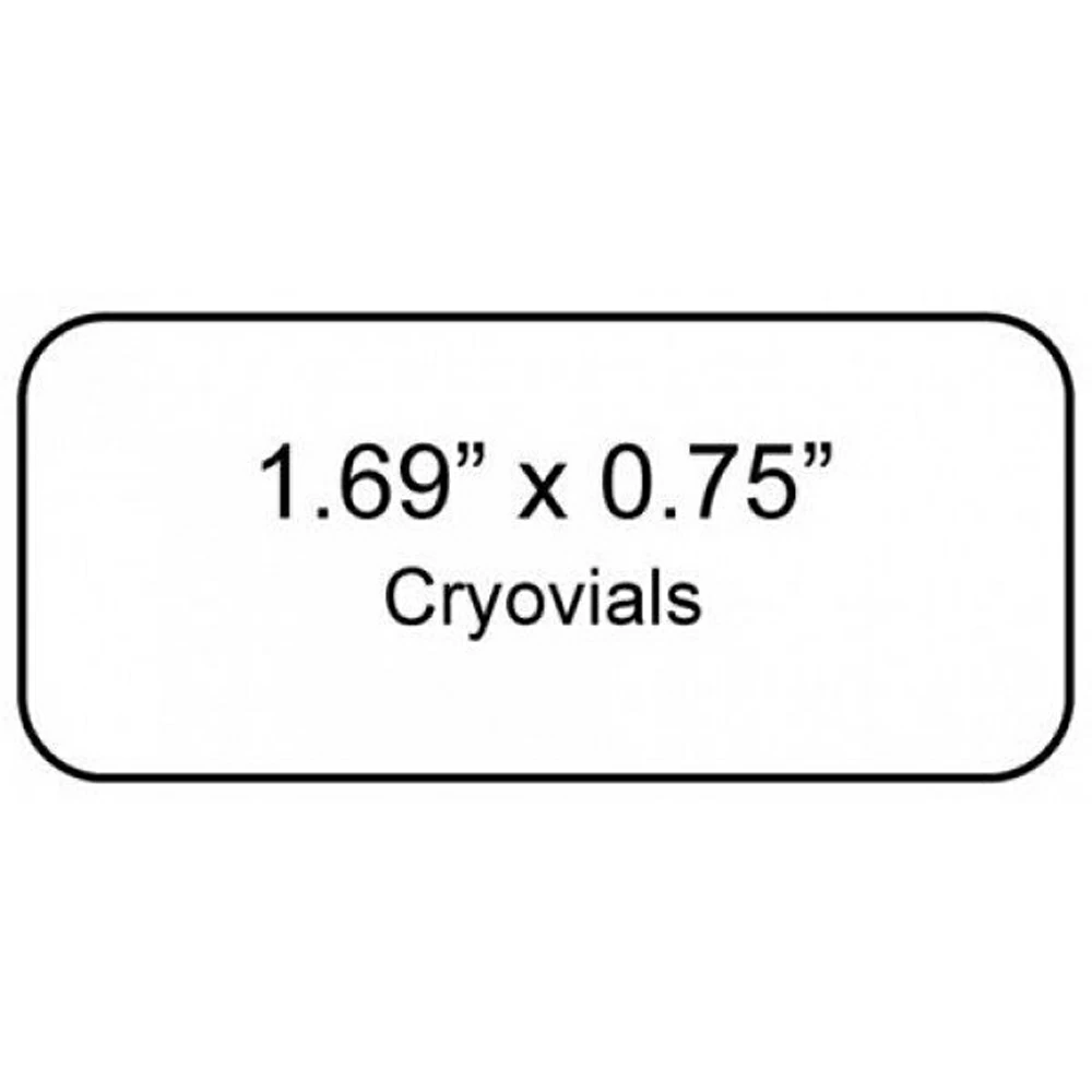 Diversified Biotech LCRY-1100,  1.69 x 0.75in, White, 1,040 Labels/Unit primary image