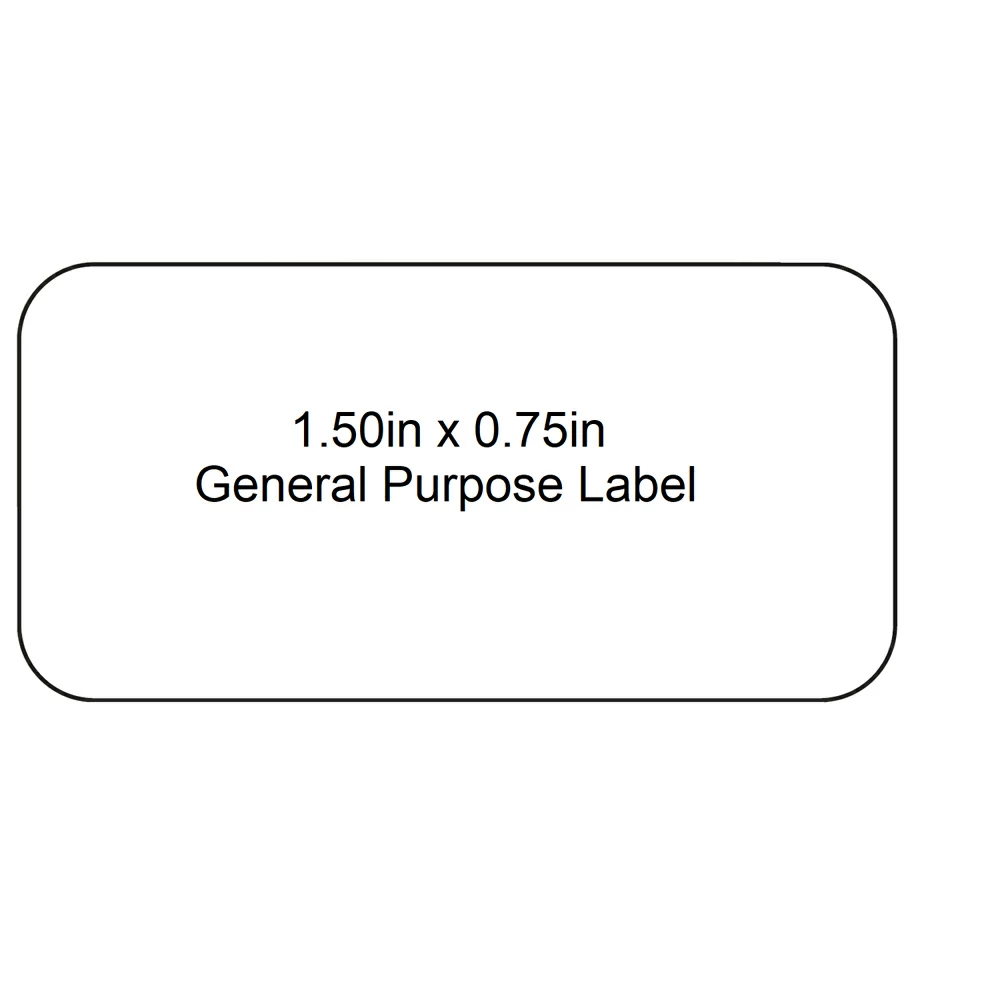 Diversified Biotech LCRY-1200,  1.5 x 0.75in, White, 1,200 Labels/Unit primary image