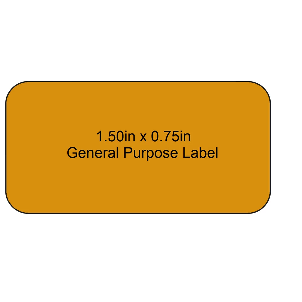 Diversified Biotech LCRY-1200-O,  1.50 x 0.75in, Orange, 1,200 Labels/Unit primary image
