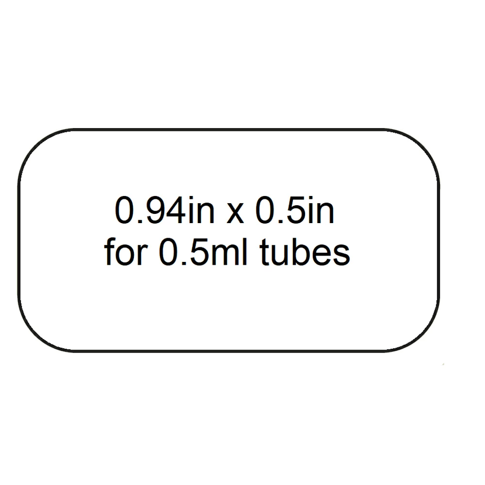 Diversified Biotech LCRY-2380,  0.5 - 0.65ml, White, 2,380 Labels/Unit primary image