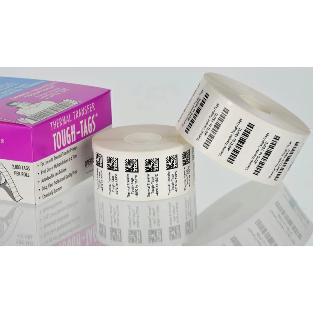 Diversified Biotech THER-1128,  1.28 x 0.50in, White, 2,000 Labels/Unit primary image