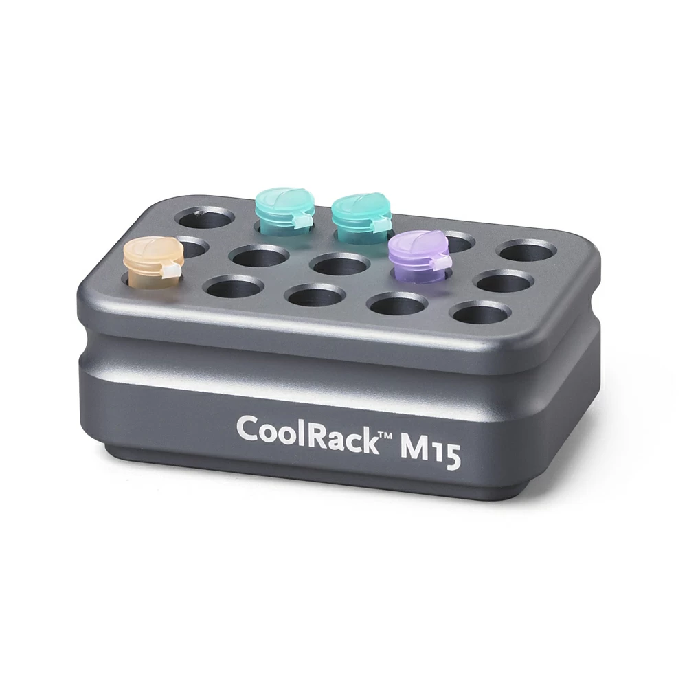 BioCision BCS-125, CoolRack M15, gray 15 x 1.5/2ml microfuge tubes, 1 Rack/Unit primary image