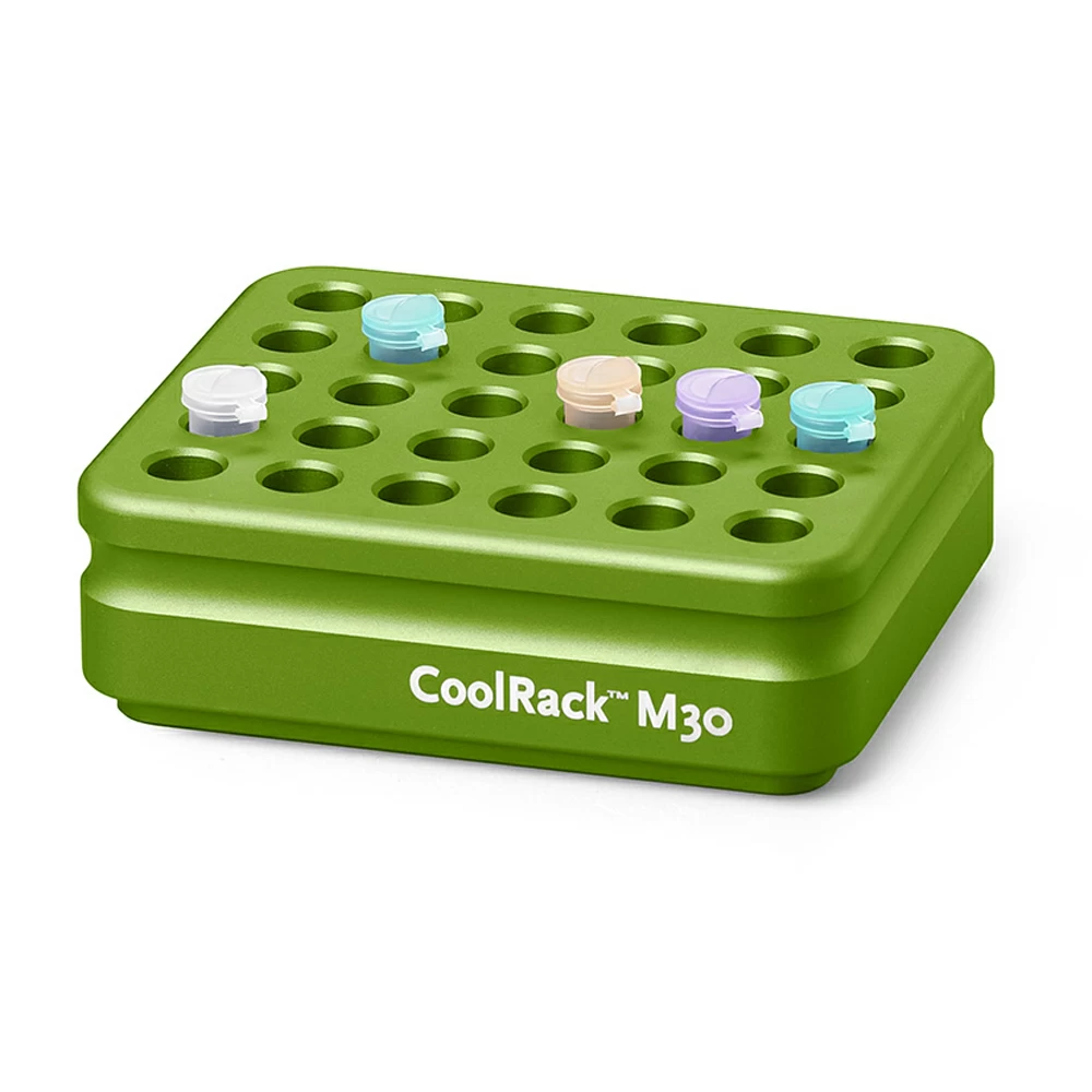 BioCision BCS-108G, CoolRack M30, green 30 x 1.5/2ml microfuge tubes, 1 Rack/Unit primary image