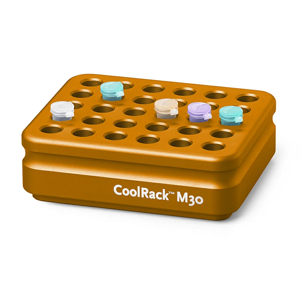 BioCision BCS-108O, CoolRack M30, orange 30 x 1.5/2ml microfuge tubes, 1 Rack/Unit primary image