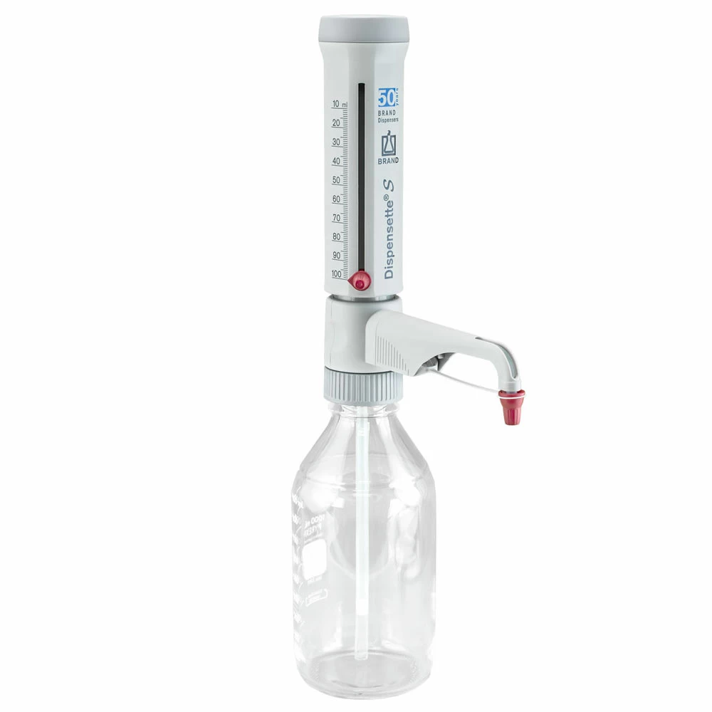 BrandTech Scientific 4600170 Dispensette S Analog 10-100ml, Standard Valve, 1 Bottletop Dispenser/Unit primary image