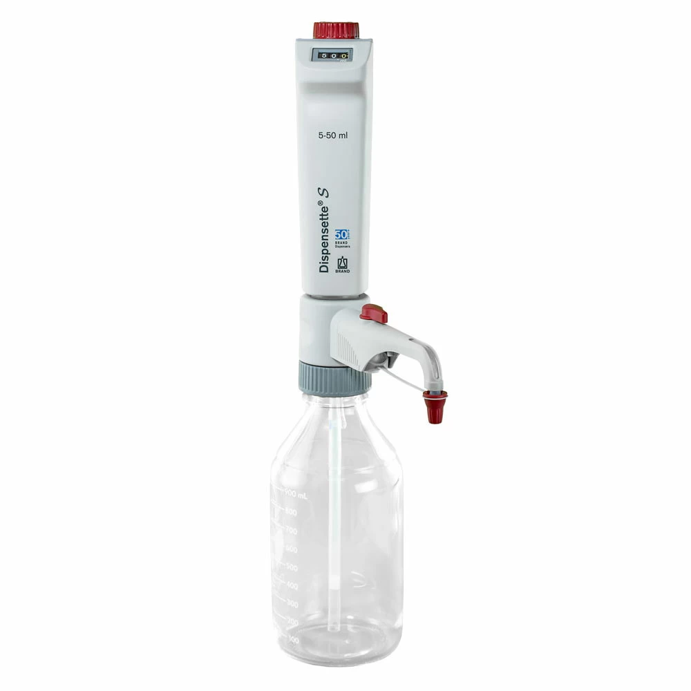 BrandTech Scientific 4600361 Dispensette S Digital 5-50ml, Recirculation Valve, 1 Bottletop Dispenser/Unit primary image