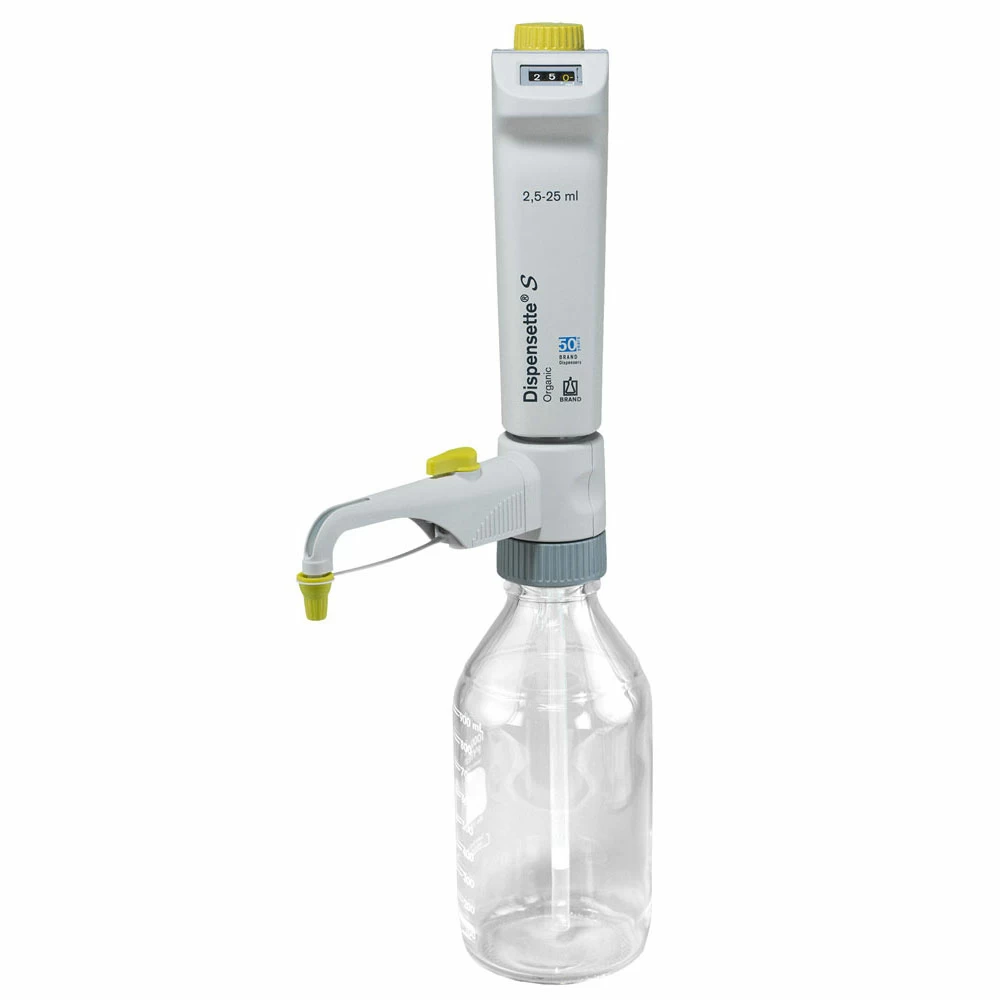 BrandTech Scientific 4630351 Dispensette S Organic Bottletop Dispenser, 2.5-25mL,Easy Cal,W/Recir Valv, 1 Dispenser/Unit secondary image