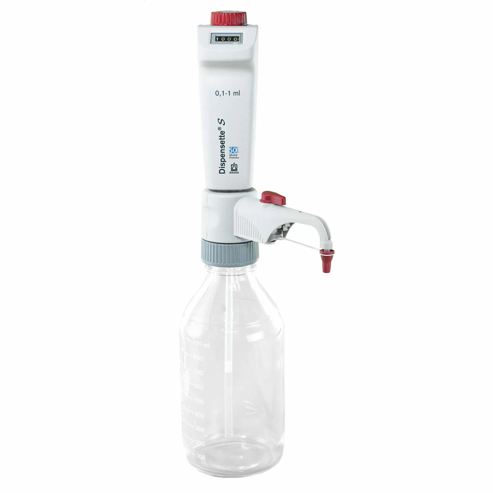 BrandTech Scientific 4600311 Dispensette S Digital 0.1-1ml, Recirculation Valve, 1 Bottletop Dispenser/Unit primary image