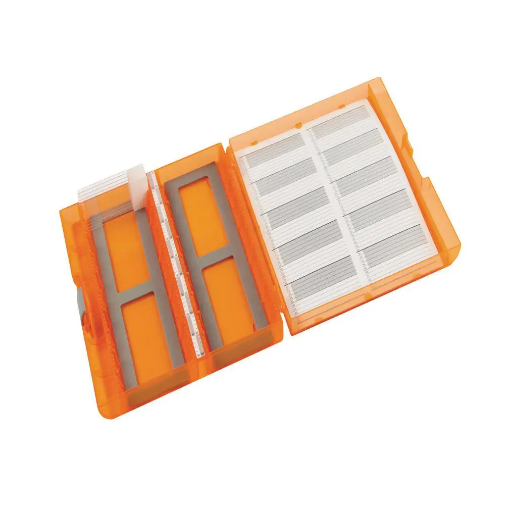 Genesee Scientific 93-204 Premium Plus Slide Box 100-Place, Orange, 5 Boxes/Unit Primary Image