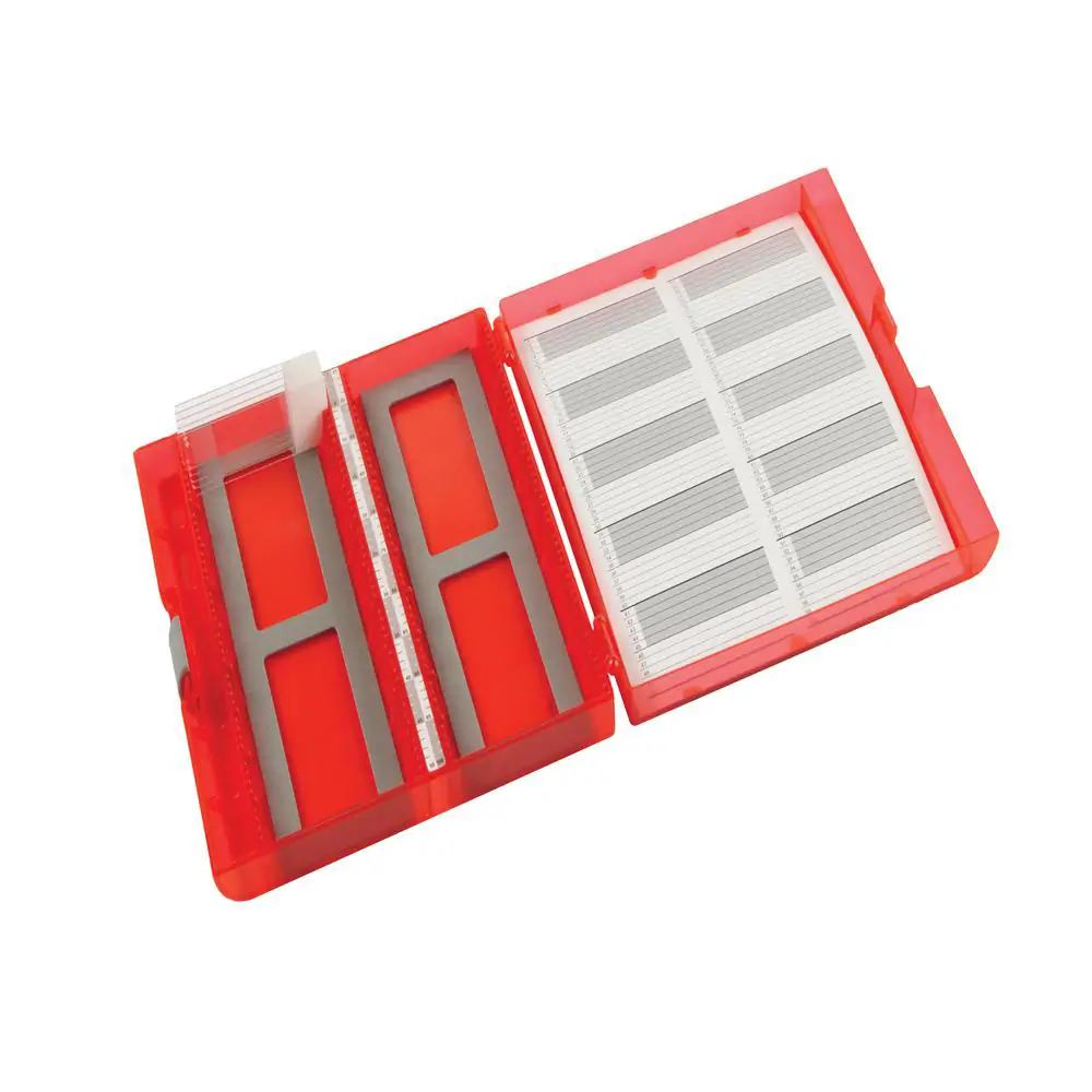 Genesee Scientific 93-206 Premium Plus Slide Box 100-Place, Red, 5 Boxes/Unit Primary Image