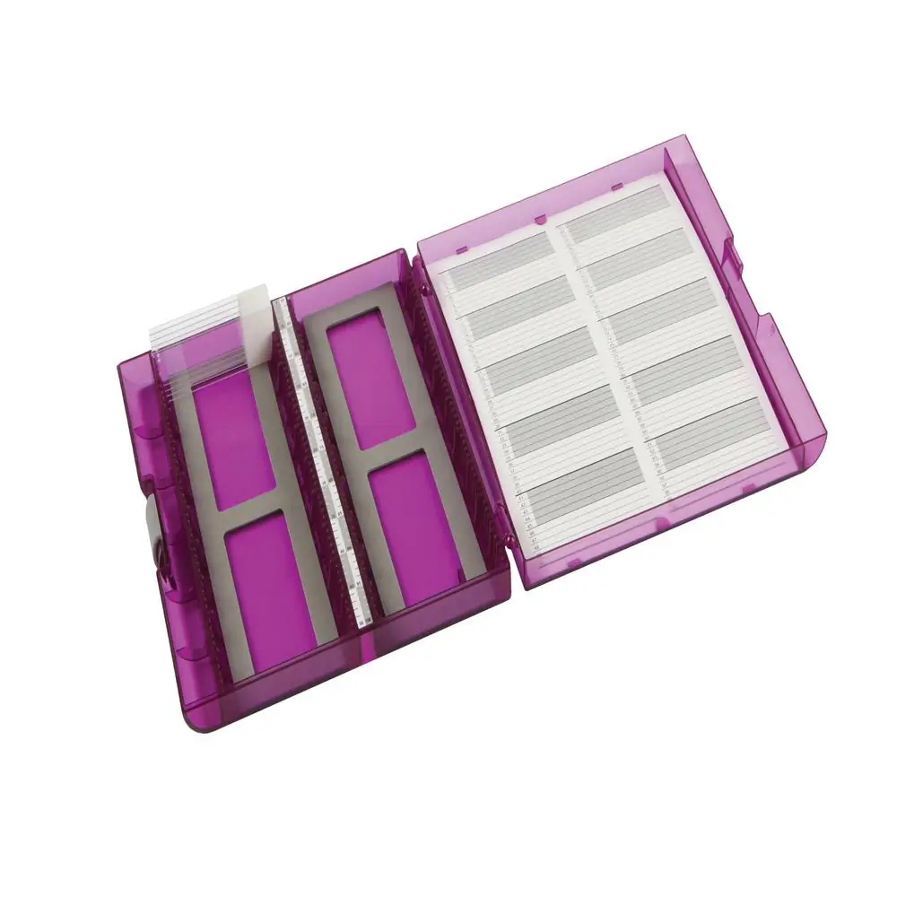Genesee Scientific 93-207 Premium Plus Slide Box 100-Place, Purple, 5 Boxes/Unit Primary Image