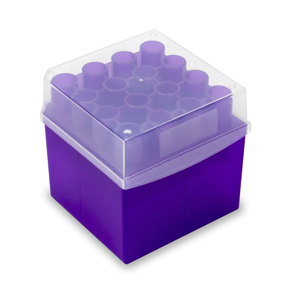 Genesee Scientific 93-227 Transformable Cube Tube Rack 15 & 50 mL Box, Purple, 5 Boxes/Unit Primary Image