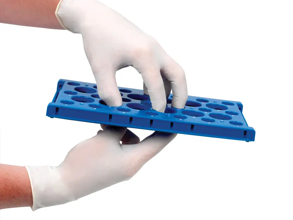 Genesee Scientific 93-230 Pop-Up Tube Rack 15/50 mL Combo, Blue, 2 Racks/Unit Tertiary Image