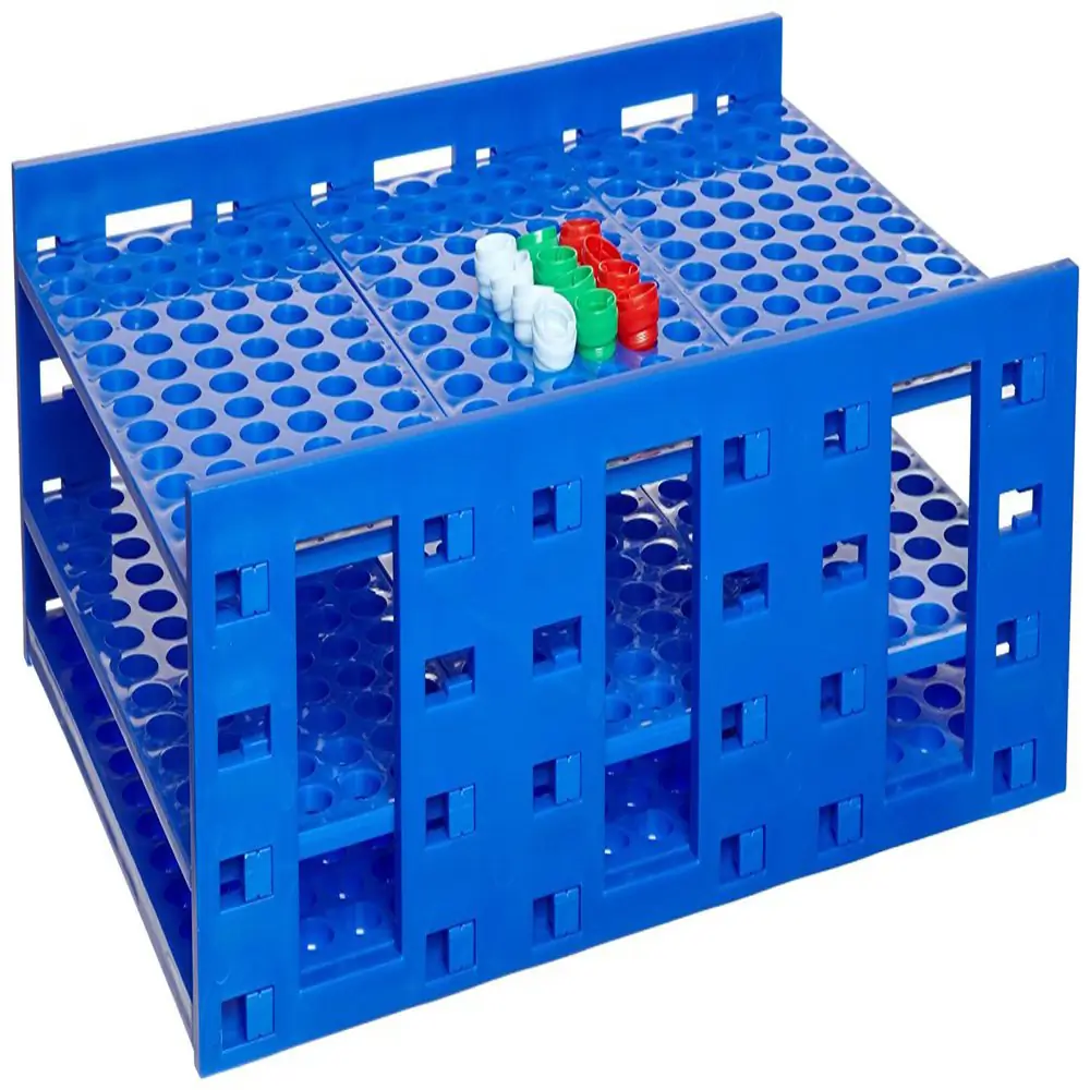 Genesee Scientific 93-279 XL Tube Single Rack for 10-13 mm Tubes, Blue, 1 Rack/Unit Primary Image