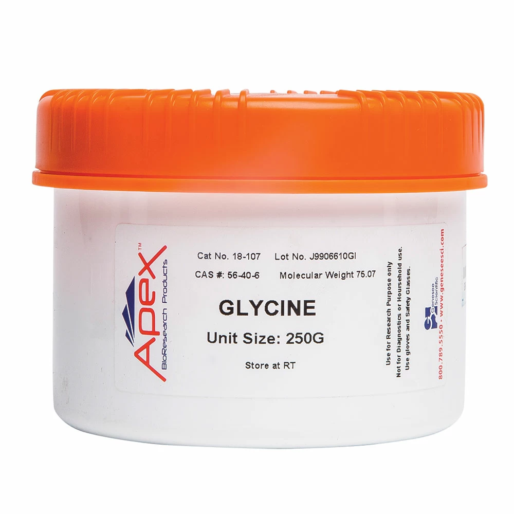 Apex Bioresearch Products 18-107 Glycine, Molecular/Proteomic Grade, 250g/Unit primary image