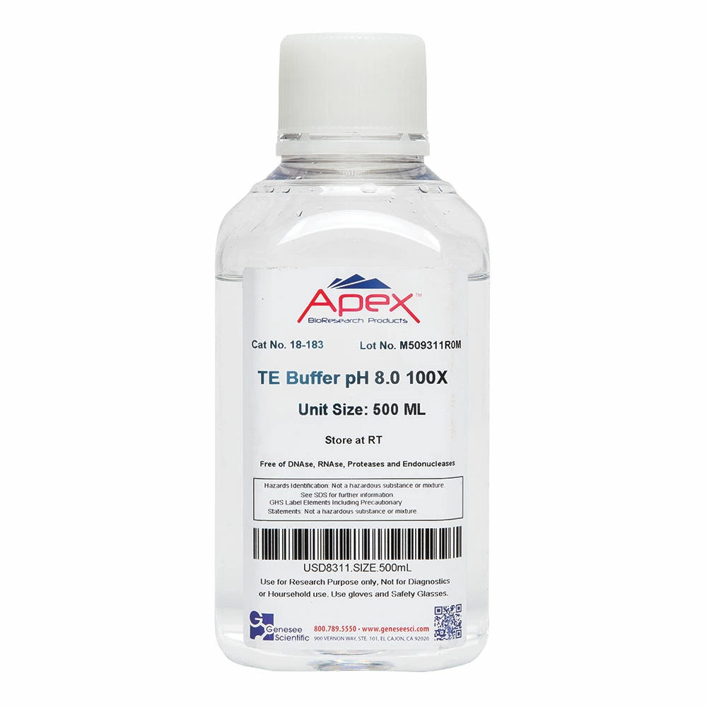Apex Bioresearch Products 18-183 TE Buffer (Tris-EDTA), 100X, pH 8.0, 500ml/Unit primary image