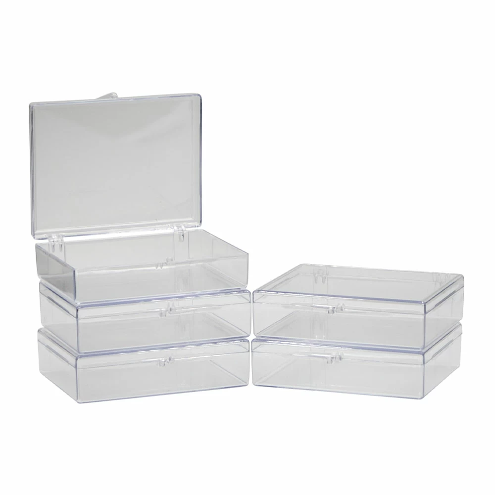 5/10X Mini Plastic Clear Square Storage Box for Collecting Small Items  3.5*3.5Cm